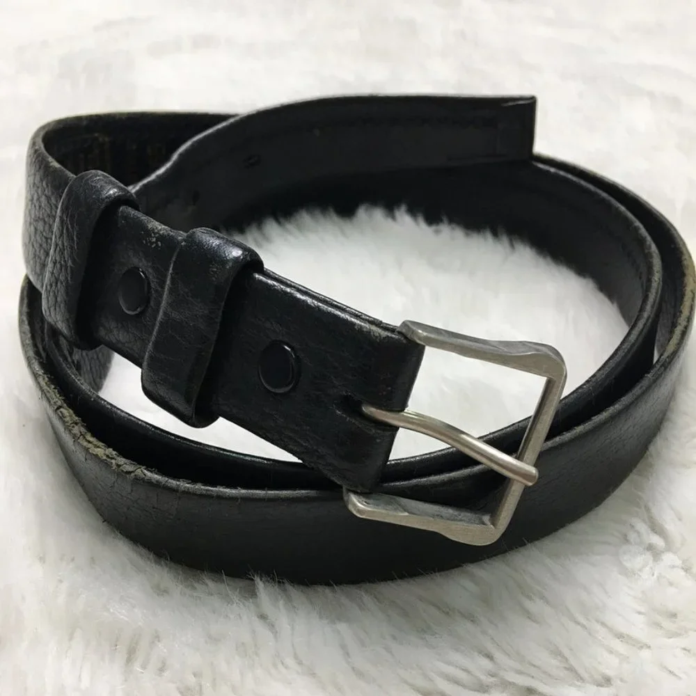 Dior Vintage Women’s Black Leather Belt Size 38
